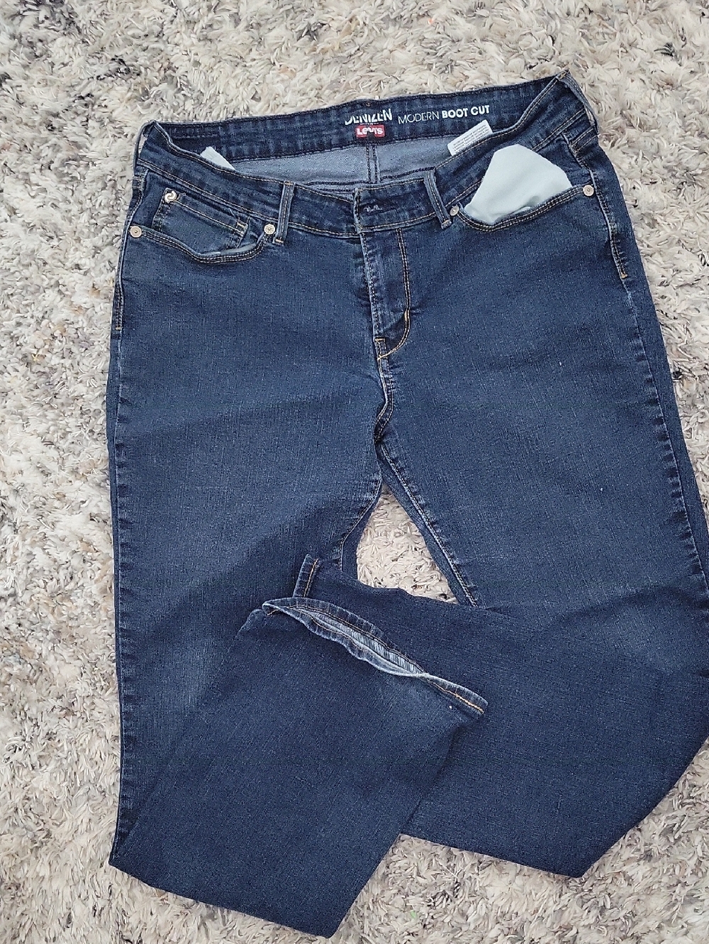 Levi's Dark Blue Modern Boot Cut Jeans